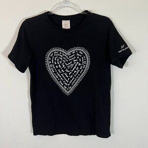 Cinq À Sept Rhinestone Love Letter Heart Tee 100% cotton